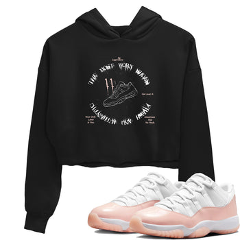 11s Legend Pink shirts to match jordans The Most Worn Shoes sneaker match tees Air Jordan 11 Legend Pink SNRT Sneaker Tees streetwear brand Black 1 crop tee