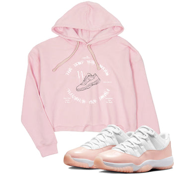 11s Legend Pink shirts to match jordans The Most Worn Shoes sneaker match tees Air Jordan 11 Legend Pink SNRT Sneaker Tees streetwear brand Pink 1 crop tee