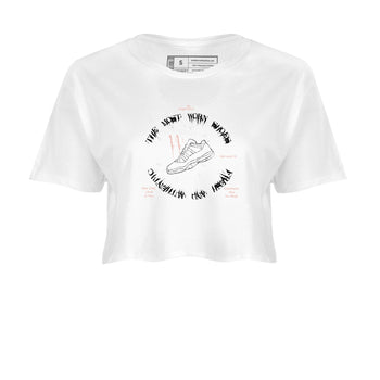 11s Legend Pink shirts to match jordans The Most Worn Shoes sneaker match tees Air Jordan 11 Legend Pink SNRT Sneaker Tees streetwear brand White 2 crop tee
