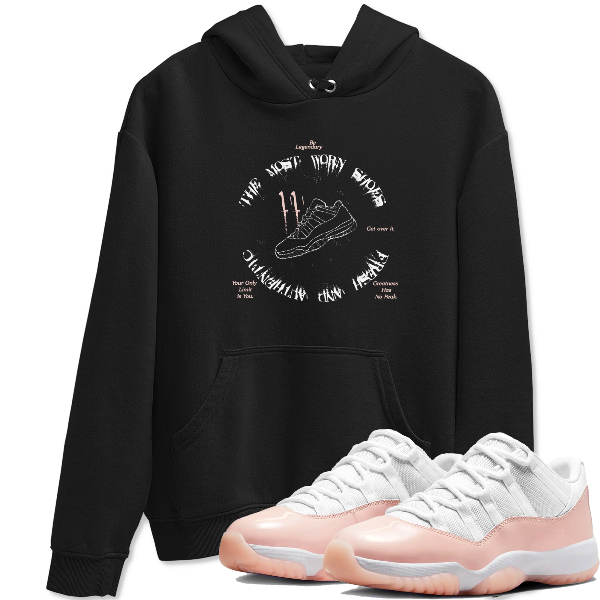 11s Legend Pink shirts to match jordans The Most Worn Shoes sneaker match tees Air Jordan 11 Legend Pink SNRT Sneaker Tees streetwear brand Black 1 unisex cotton tee