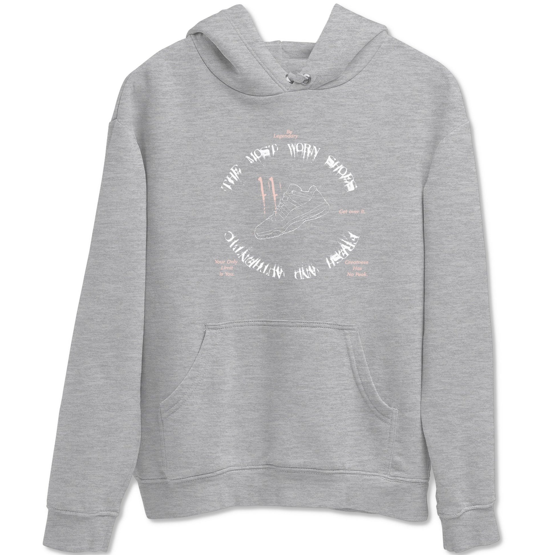 11s Legend Pink shirts to match jordans The Most Worn Shoes sneaker match tees Air Jordan 11 Legend Pink SNRT Sneaker Tees streetwear brand Heather Grey 2 unisex cotton tee