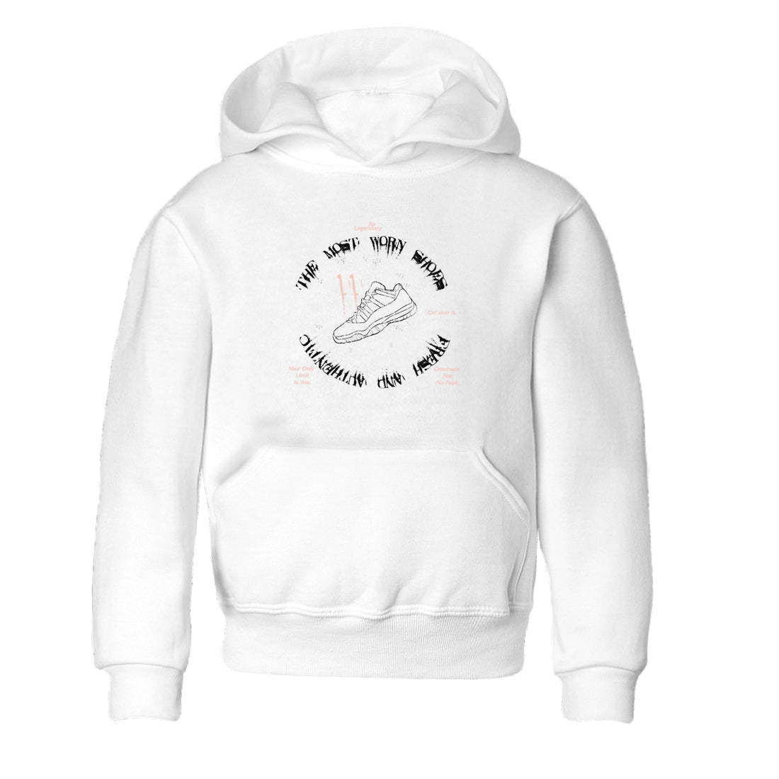 11s Legend Pink shirts to match jordans The Most Worn Shoes sneaker match tees Air Jordan 11 Legend Pink SNRT Sneaker Tees streetwear brand Baby and Youth White 2 cotton tee