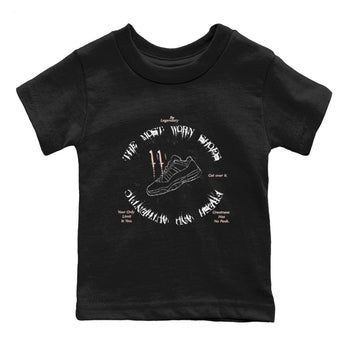11s Legend Pink shirts to match jordans The Most Worn Shoes sneaker match tees Air Jordan 11 Legend Pink SNRT Sneaker Tees streetwear brand Baby and Youth Black 2 cotton tee
