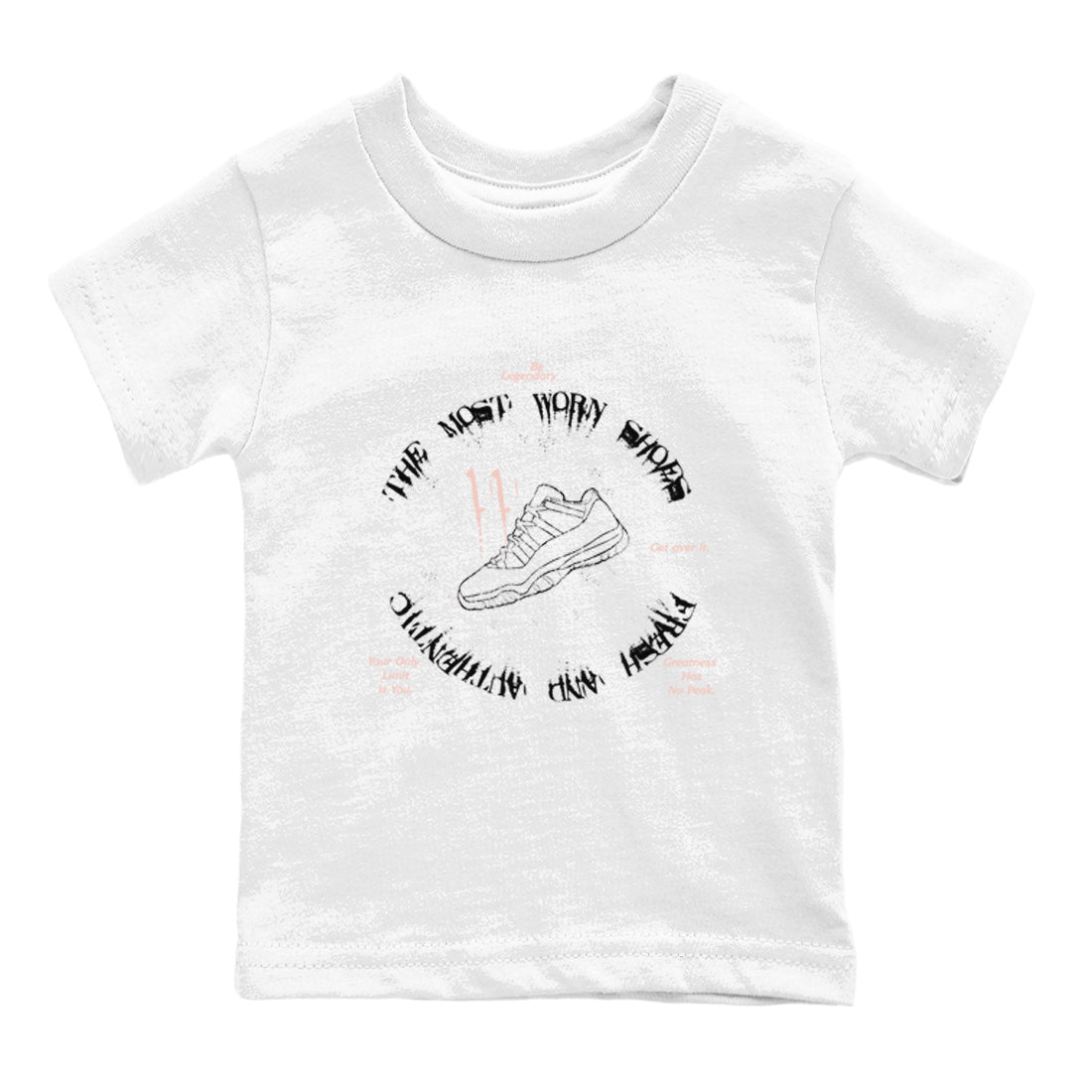 11s Legend Pink shirts to match jordans The Most Worn Shoes sneaker match tees Air Jordan 11 Legend Pink SNRT Sneaker Tees streetwear brand Baby and Youth White 2 cotton tee
