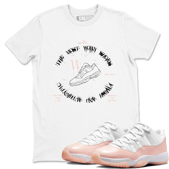 11s Legend Pink shirts to match jordans The Most Worn Shoes sneaker match tees Air Jordan 11 Legend Pink SNRT Sneaker Tees streetwear brand White 1 unisex cotton tee