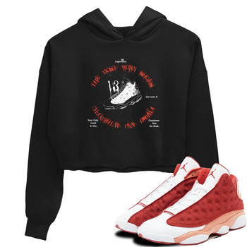 13s Dune Red shirts to match jordans The Most Worn Shoes sneaker match tees Air Jordan 13 Dune Red SNRT Sneaker Tees streetwear brand Black 1 crop tee