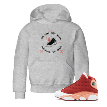 13s Dune Red shirts to match jordans The Most Worn Shoes sneaker match tees Air Jordan 13 Dune Red SNRT Sneaker Tees streetwear brand Baby and Youth Heather Grey 1 cotton tee