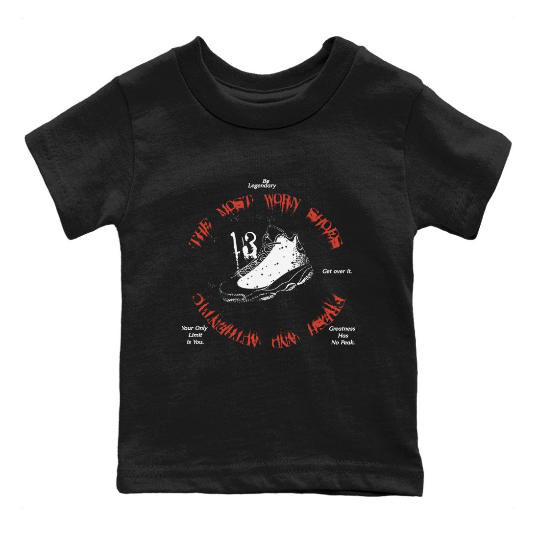 13s Dune Red shirts to match jordans The Most Worn Shoes sneaker match tees Air Jordan 13 Dune Red SNRT Sneaker Tees streetwear brand Baby and Youth Black 2 cotton tee
