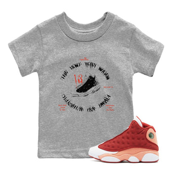 13s Dune Red shirts to match jordans The Most Worn Shoes sneaker match tees Air Jordan 13 Dune Red SNRT Sneaker Tees streetwear brand Baby and Youth Heather Grey 1 cotton tee
