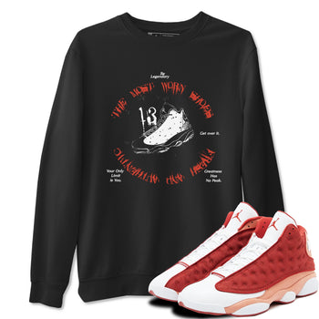 13s Dune Red shirts to match jordans The Most Worn Shoes sneaker match tees Air Jordan 13 Dune Red SNRT Sneaker Tees streetwear brand Black 1 unisex cotton tee