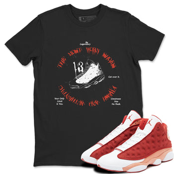 13s Dune Red shirts to match jordans The Most Worn Shoes sneaker match tees Air Jordan 13 Dune Red SNRT Sneaker Tees streetwear brand Black 1 unisex cotton tee