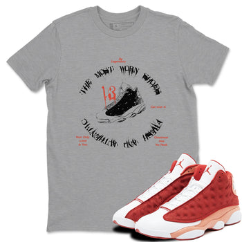 13s Dune Red shirts to match jordans The Most Worn Shoes sneaker match tees Air Jordan 13 Dune Red SNRT Sneaker Tees streetwear brand Heather Grey 1 unisex cotton tee