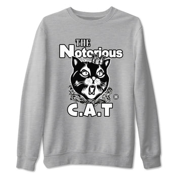 4s White Thunder shirts to match jordans The Notorious Cat sneaker match tees Air Jordan 4 White Thunder SNRT Sneaker Release Tees unisex cotton Heather Grey 2 crew neck shirts