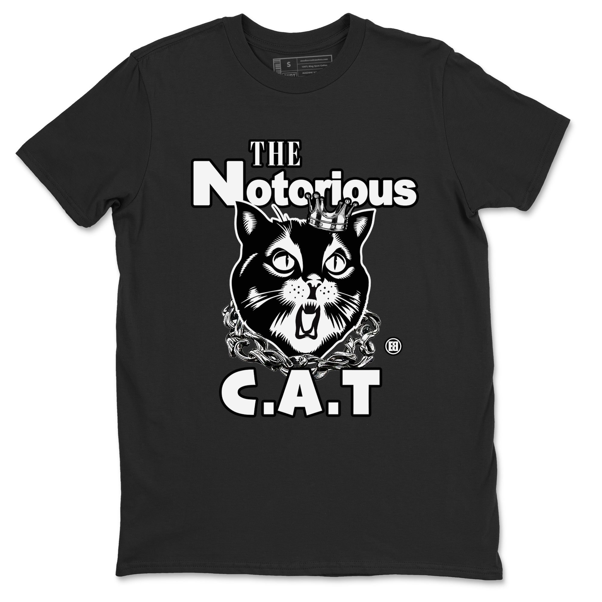 4s White Thunder shirts to match jordans The Notorious Cat sneaker match tees Air Jordan 4 White Thunder SNRT Sneaker Release Tees unisex cotton Black 2 crew neck shirts