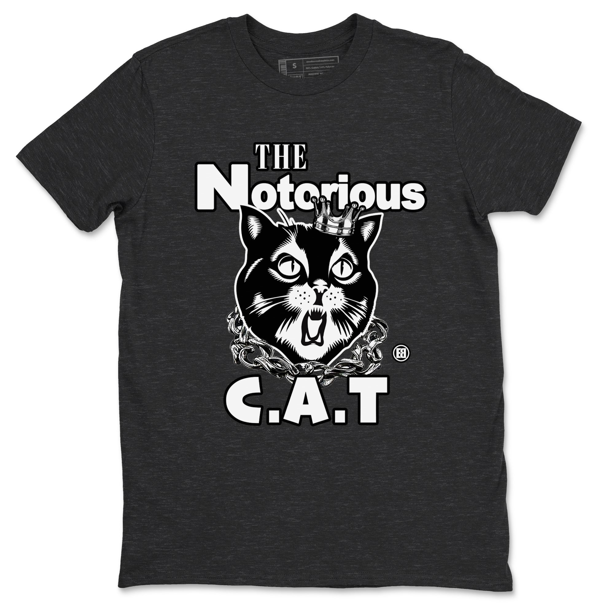 4s White Thunder shirts to match jordans The Notorious Cat sneaker match tees Air Jordan 4 White Thunder SNRT Sneaker Release Tees unisex cotton Charcoal Heather 2 crew neck shirts