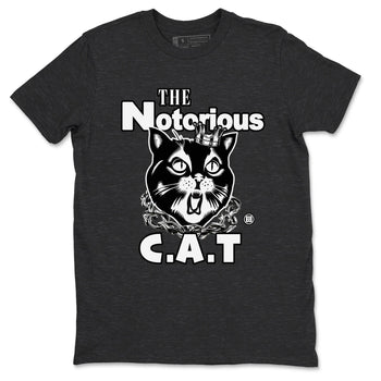 4s White Thunder shirts to match jordans The Notorious Cat sneaker match tees Air Jordan 4 White Thunder SNRT Sneaker Release Tees unisex cotton Charcoal Heather 2 crew neck shirts