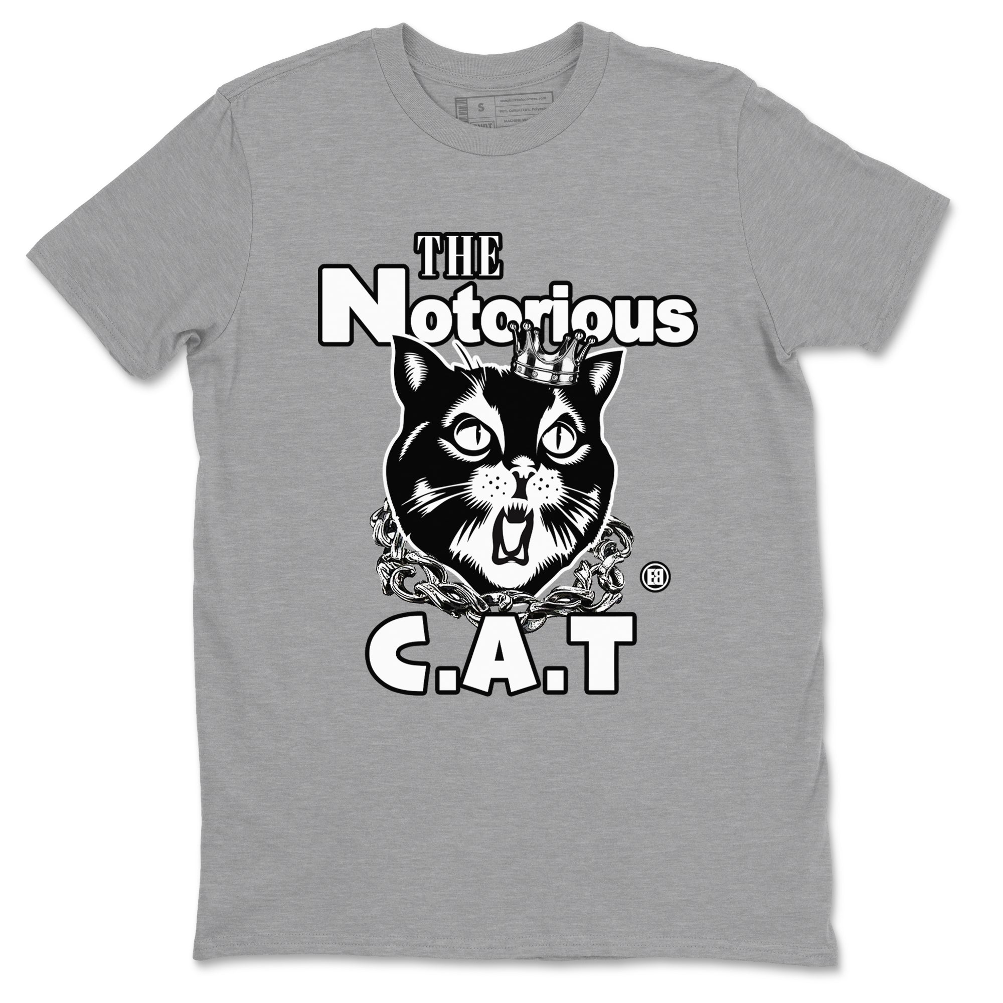 4s White Thunder shirts to match jordans The Notorious Cat sneaker match tees Air Jordan 4 White Thunder SNRT Sneaker Release Tees unisex cotton Heather Grey 2 crew neck shirts
