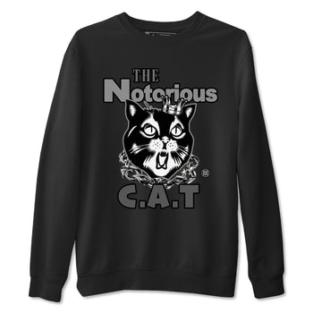 5s Black Cat shirts to match jordans The Notorious Cat sneaker match tees Air Jordan 5 Black Cat SNRT Sneaker Release Tees unisex cotton Black 2 crew neck shirts