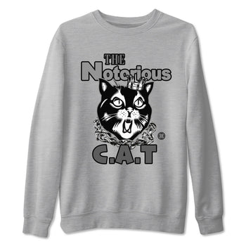 5s Black Cat shirts to match jordans The Notorious Cat sneaker match tees Air Jordan 5 Black Cat SNRT Sneaker Release Tees unisex cotton Heather Grey 2 crew neck shirts