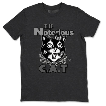 5s Black Cat shirts to match jordans The Notorious Cat sneaker match tees Air Jordan 5 Black Cat SNRT Sneaker Release Tees unisex cotton Charcoal Heather 2 crew neck shirts