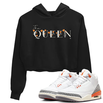 3s Georgia Peach shirt to match jordans The Queen sneaker tees Air Jordan 3 Georgia Peach SNRT Sneaker Release Tees Black 1 crop length shirt