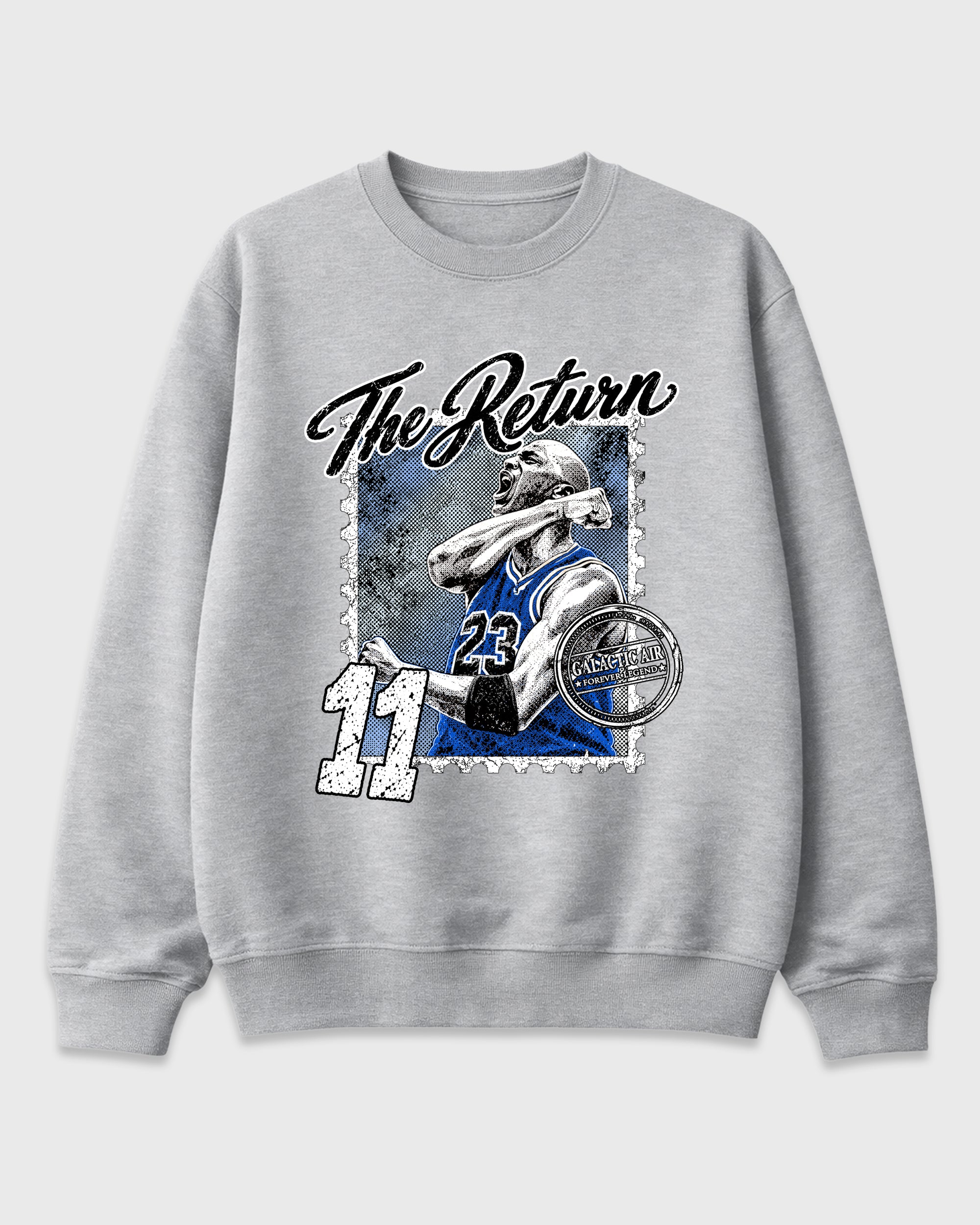 The Return Graphic T-Shirt featuring original streetwear artwork designed to match the Air Jordan 11 Retro Space Jam. Heather Grey 2 Graphic Tee.