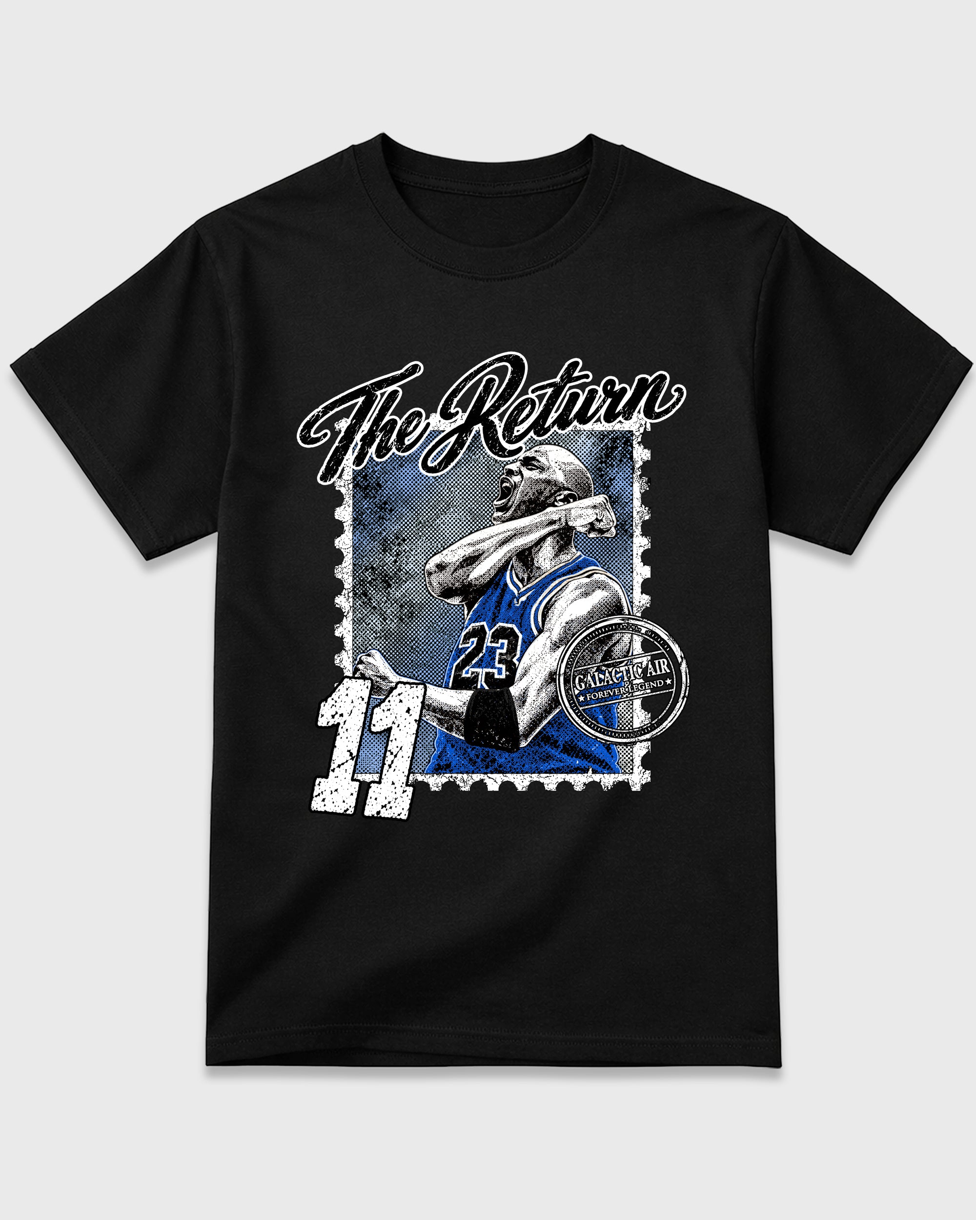 The Return Graphic T-Shirt featuring original streetwear artwork designed to match the Air Jordan 11 Retro Space Jam. Black 2 Graphic T-Shirt.