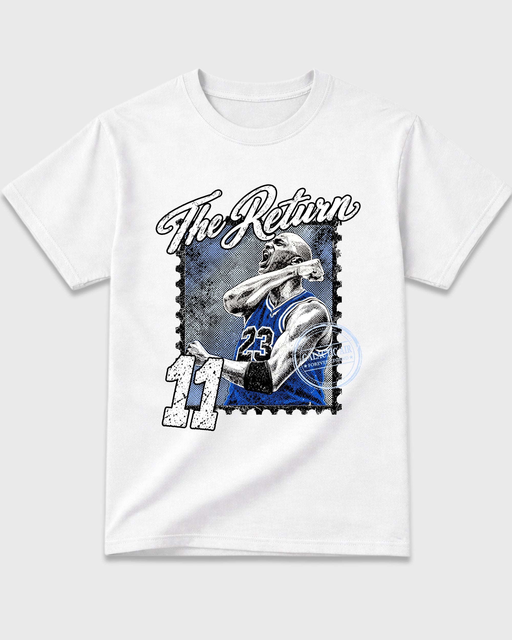 The Return Graphic T-Shirt featuring original streetwear artwork designed to match the Air Jordan 11 Retro Space Jam. White 2 Graphic T-Shirt.