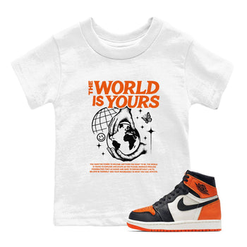 Sneaker match tees – Streetwear Graphic Tees Air Jordan 1 Shattered Backboard Sneakers – The World Is Yours Kids Craphic T-Shirt White 1