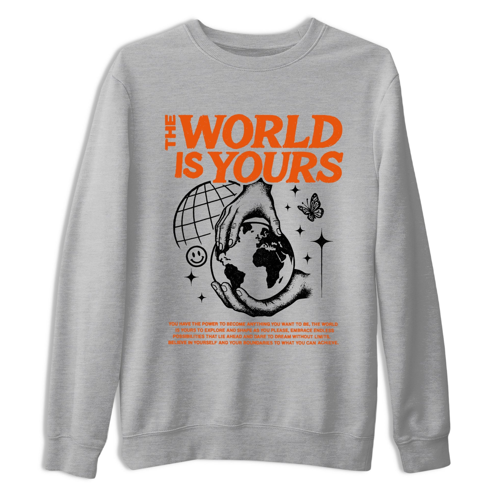 Sneaker match tees – Streetwear Graphic Tees Air Jordan 1 Shattered Backboard Sneakers – The World Is Yours Graphic Tee Heather Grey 2
