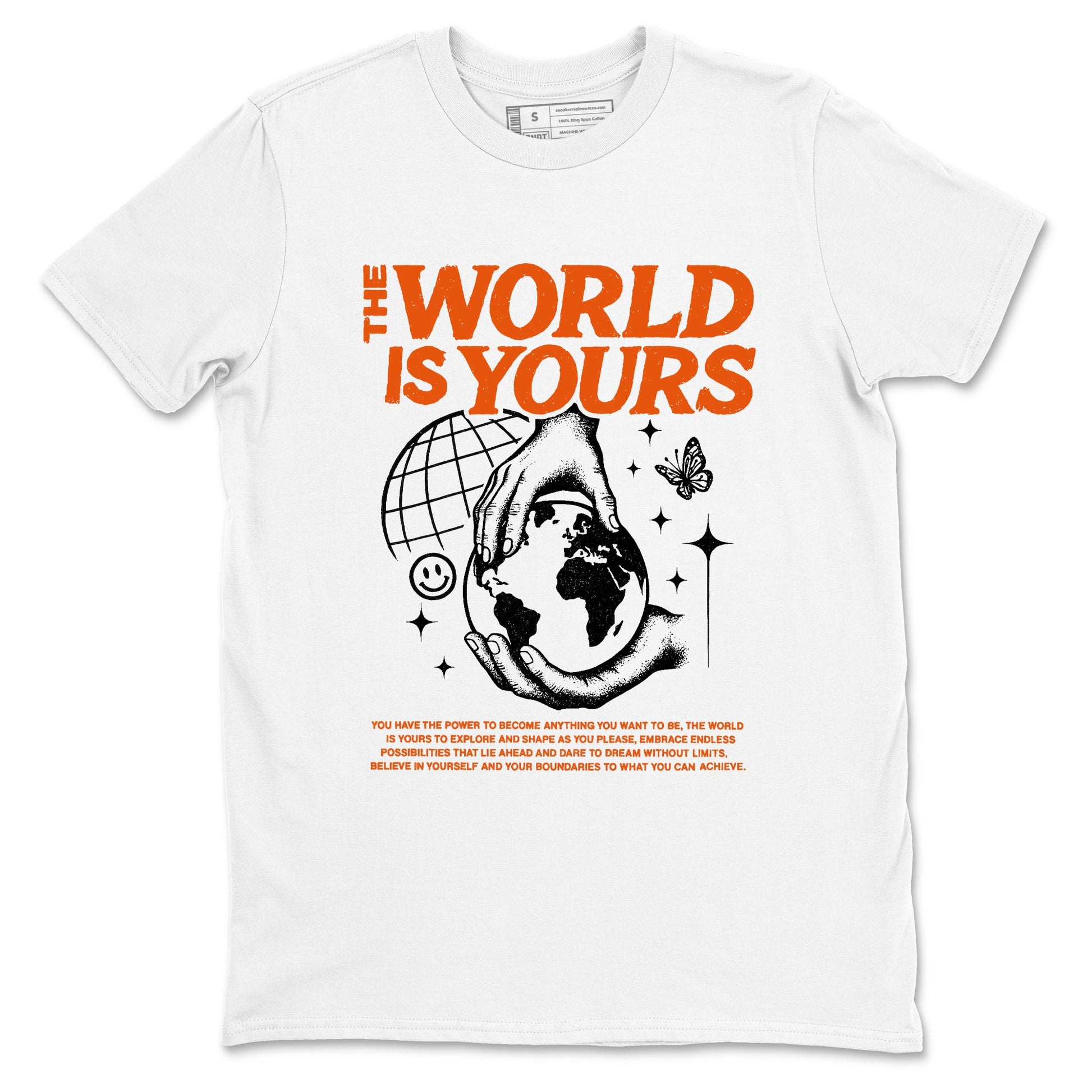 Sneaker match tees – Streetwear Graphic Tees Air Jordan 1 Shattered Backboard Sneakers – The World Is Yours Graphic Tee White 2