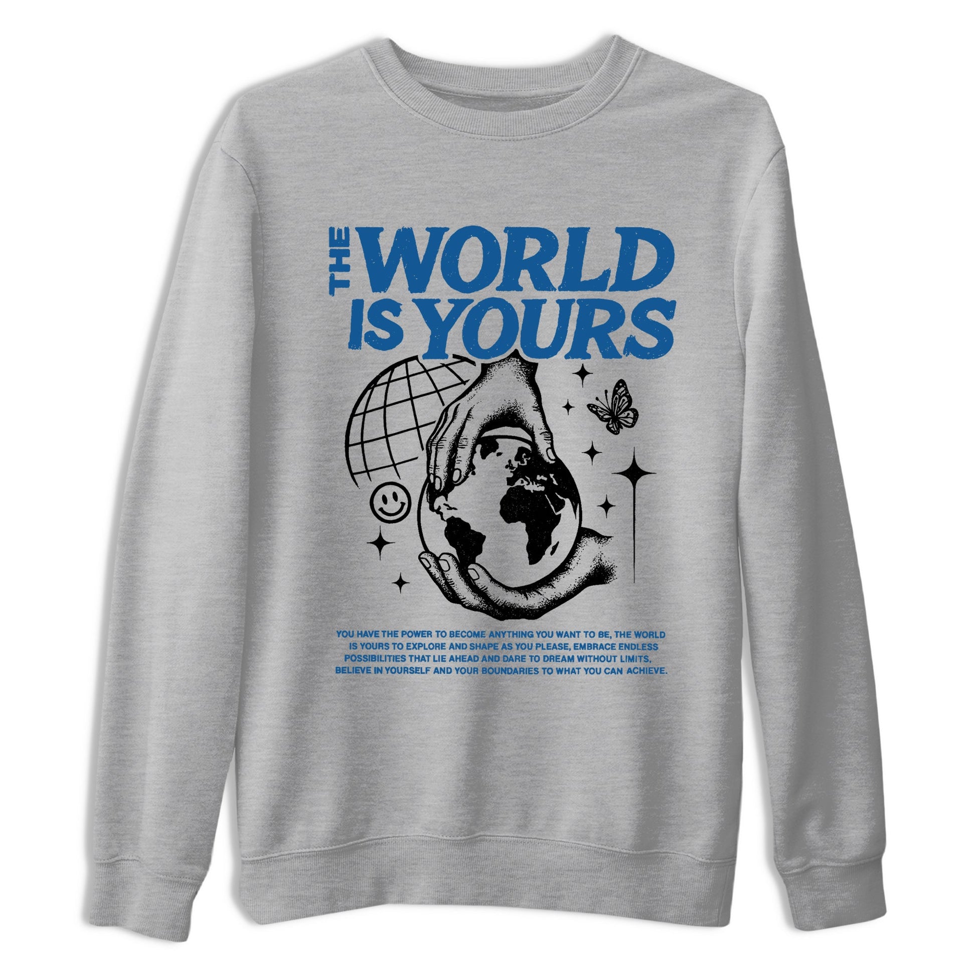 Sneaker match tees – Streetwear Graphic Tees Air Jordan 1 Travis Scott Fragment Sneakers – The World Is Yours Graphic Tee Heather Grey 2