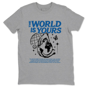 Sneaker match tees – Streetwear Graphic Tees Air Jordan 1 Travis Scott Fragment Sneakers – The World Is Yours Graphic Tee Heather Grey 2
