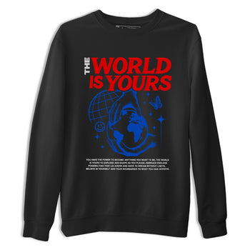 Sneaker match tees – Sneaker Tees To Match Jordan 4 Retro Rare Air Shoes – The World Is Yours Tee Black 2