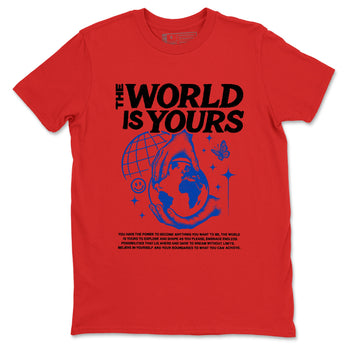 Sneaker match tees – Sneaker Tees To Match Jordan 4 Retro Rare Air Shoes – The World Is Yours Tee Red 2