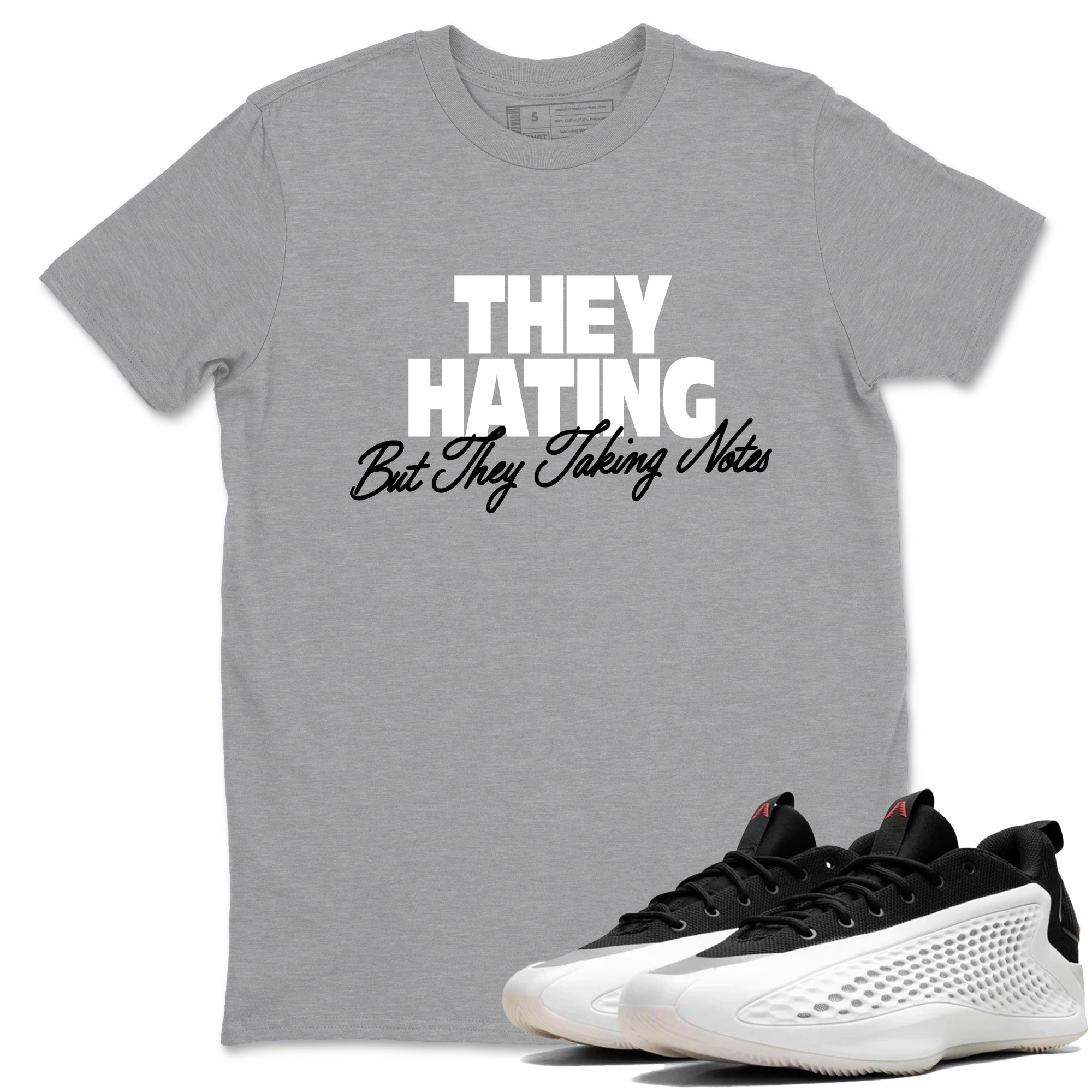 Sneaker Threads – Sneaker Tees To Match Adidas AE 1 Best Of Adi – They Hating But Taking Notes Graphic Tee Heather Grey 1. Perfect for Jordan releases 2025 colorways. Perfect for Anthony Edwards basketball sneaker drops and bold black, white, and red colorways from 2025.