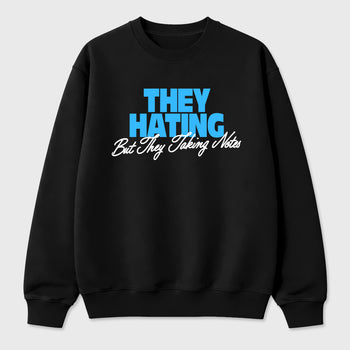Best Sneakerfit for Sneakerheads Graphic Tees To Match Air Foamposite One University Blue Sneakers – They Hating But Taking Notes Tee Black 2