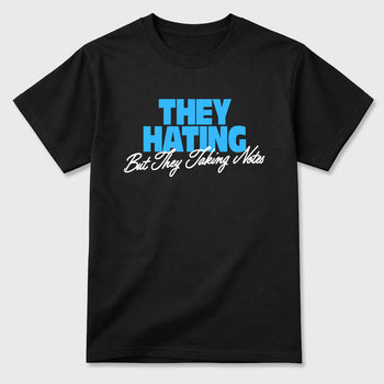 Best Sneakerfit for Sneakerheads Graphic Tees To Match Air Foamposite One University Blue Sneakers – They Hating But Taking Notes Tee Black 2