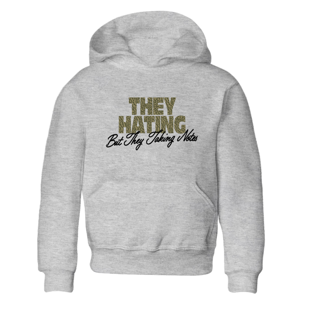 Sneaker Threads – Sneaker Threads To Match Air Jordan 3 Family Affair Shoes – They Hating But Taking Notes Kids T-Shirt Heather Grey 2