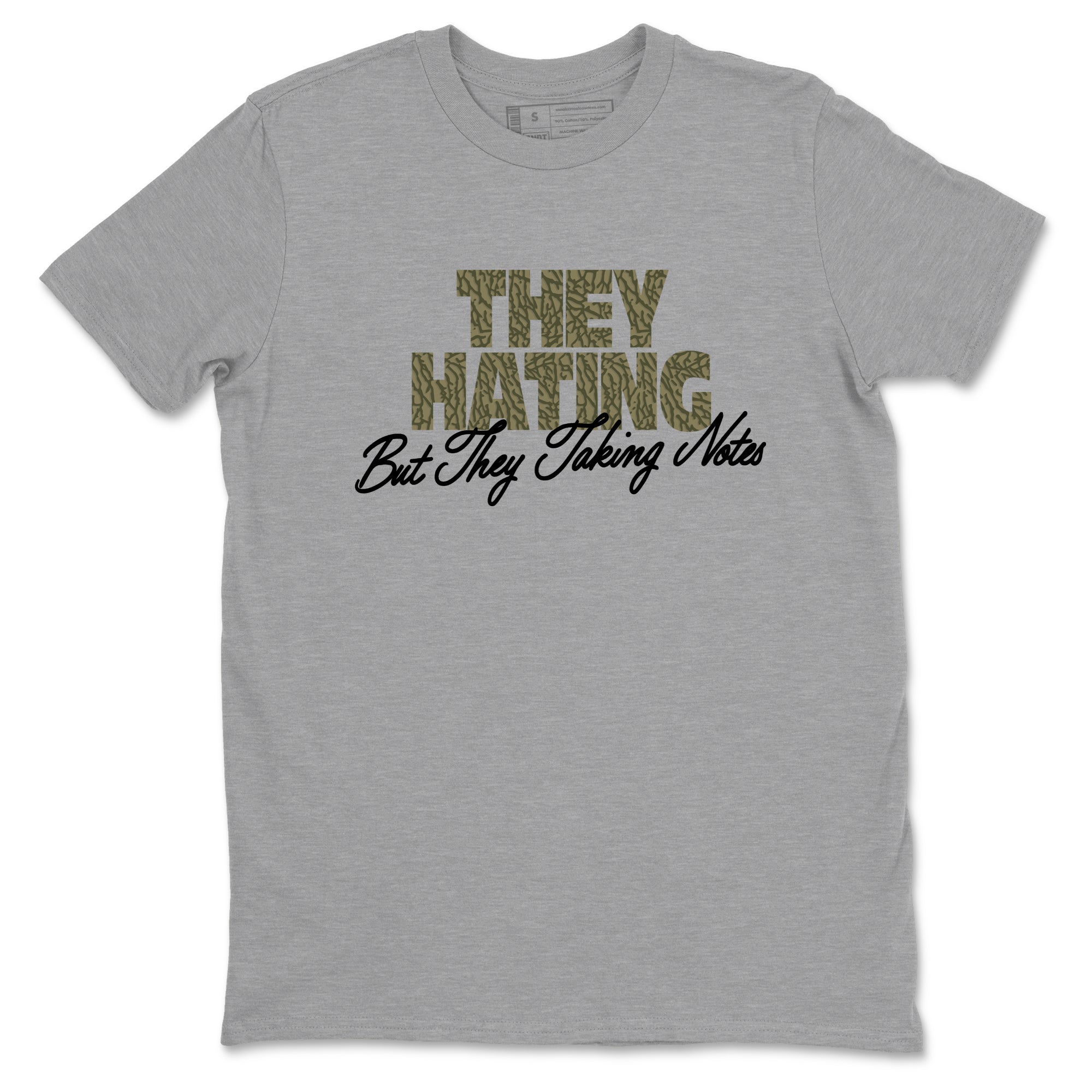 Sneaker Threads – Sneaker Threads To Match Air Jordan 3 Family Affair Shoes – They Hating But Taking Notes Tee Heather Grey 2