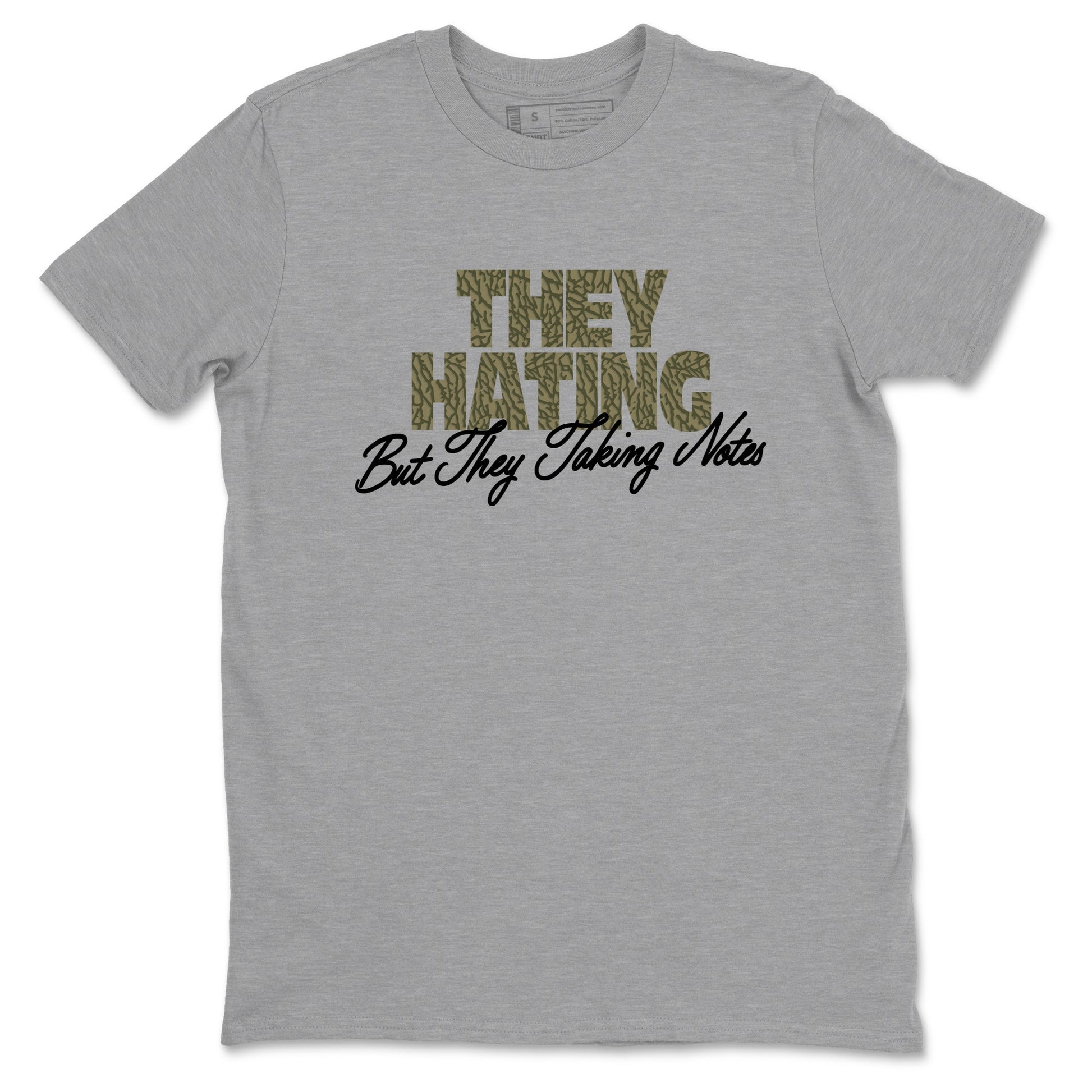 Sneaker Threads – Sneaker Threads To Match Air Jordan 3 Family Affair Shoes – They Hating But Taking Notes Tee Heather Grey 2