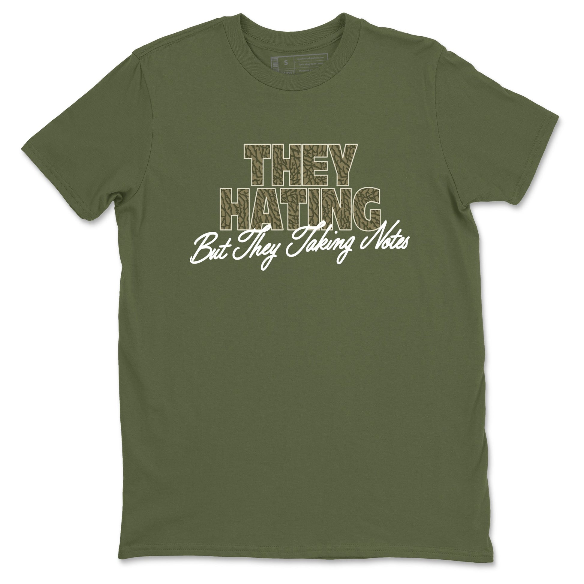 Sneaker Threads – Sneaker Threads To Match Air Jordan 3 Family Affair Shoes – They Hating But Taking Notes Tee Military Green 2