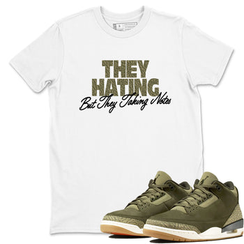 Sneaker Threads – Sneaker Threads To Match Air Jordan 3 Family Affair Shoes – They Hating But Taking Notes Tee White 1
