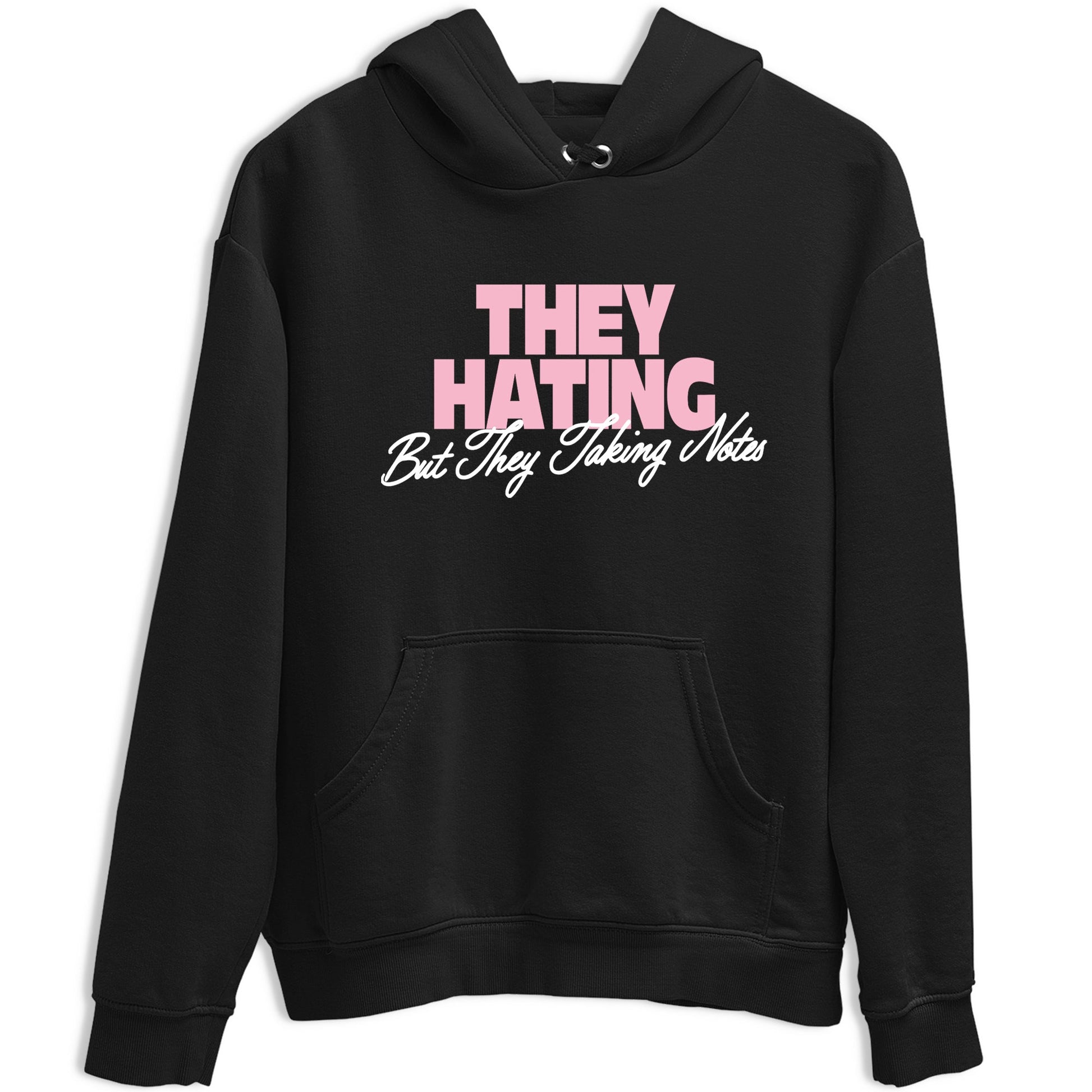 They Hating But Taking Notes sneaker match t-shirt styled to complete your fit with the Air Jordan 5 35th Anniversary sneakers, shown in Black 2.
