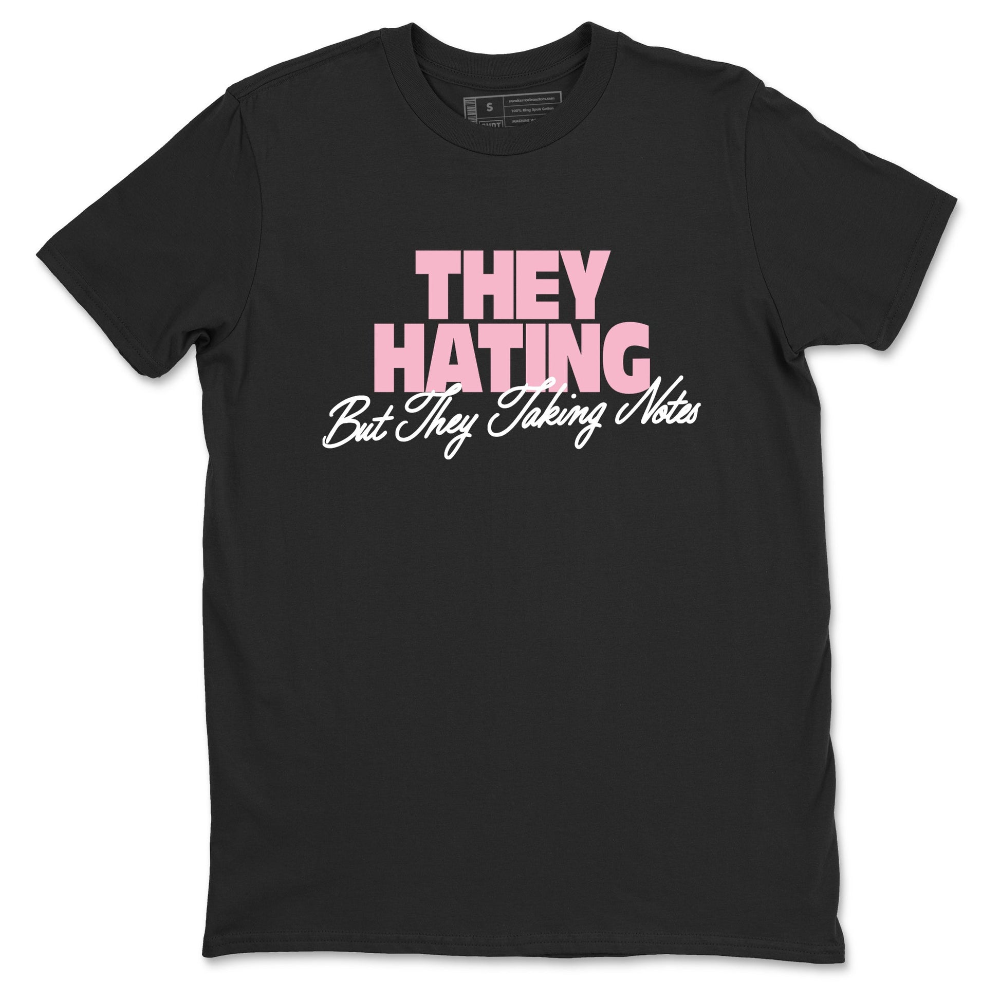 They Hating But Taking Notes sneaker match t-shirt styled to complete your fit with the Air Jordan 5 35th Anniversary sneakers, shown in Black 2.