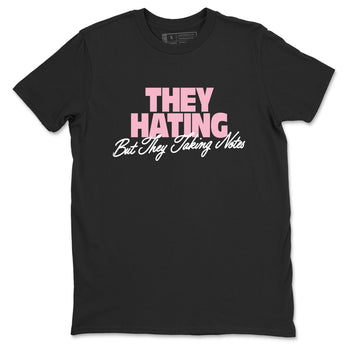 They Hating But Taking Notes sneaker match t-shirt styled to complete your fit with the Air Jordan 5 35th Anniversary sneakers, shown in Black 2.
