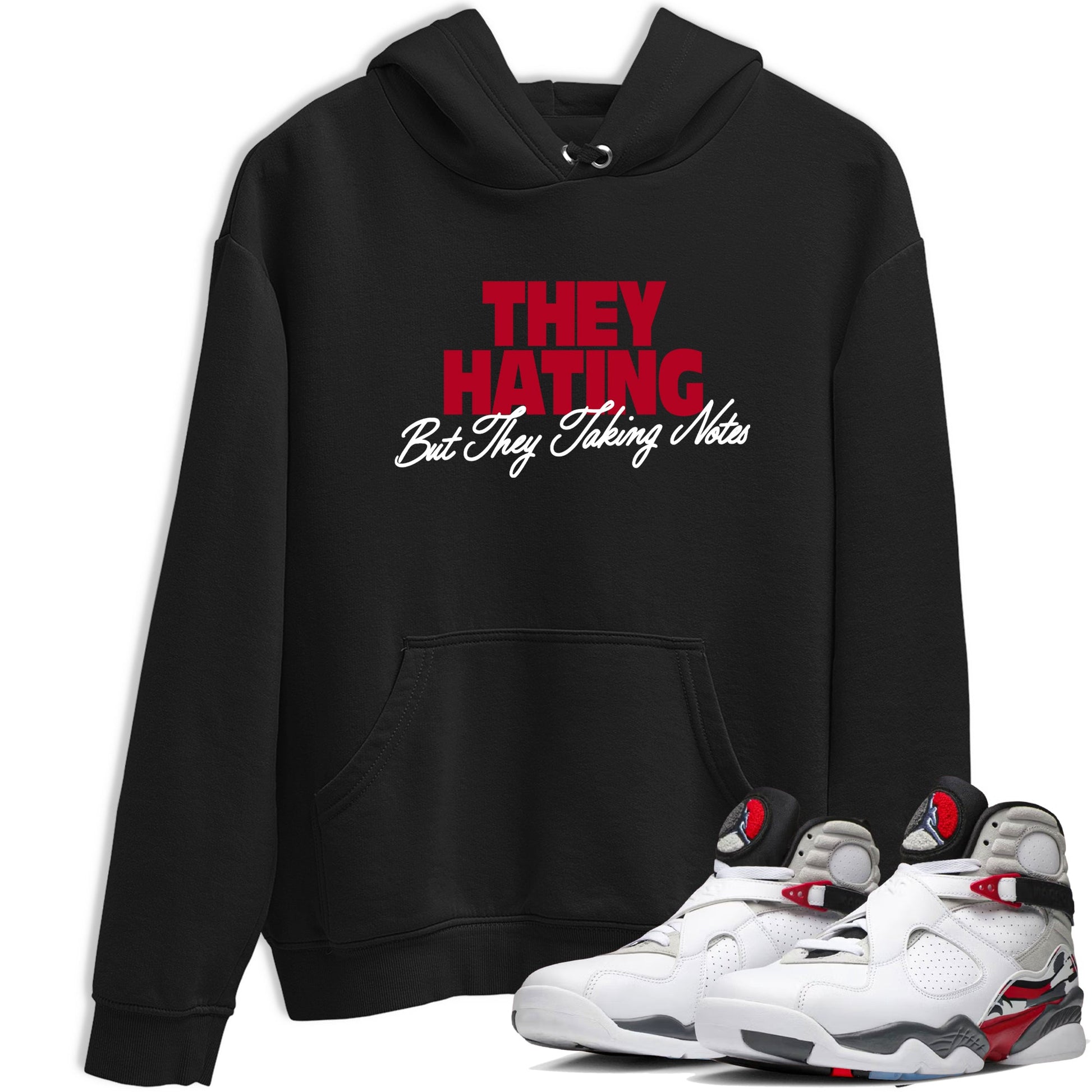 Sneaker Threads – Sneaker Tees To Match Air Jordan 8 Bunny – They Hating But Taking Notes Graphic Tee Black 1. Perfect for Jordan releases 2025 colorways.