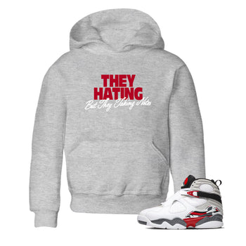 Sneaker Threads – Sneaker Tees To Match Air Jordan 8 Bunny – They Hating But Taking Notes Youth Graphic Tee Heather Grey 1. Perfect for Jordan releases 2025 colorways.