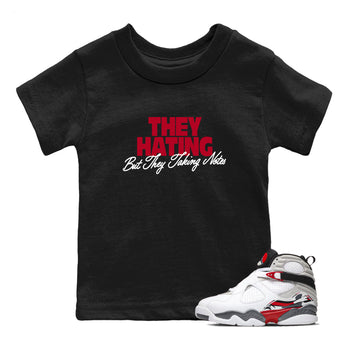 Sneaker Threads – Sneaker Tees To Match Air Jordan 8 Bunny – They Hating But Taking Notes Youth Graphic Tee Black 1. Perfect for Jordan releases 2025 colorways.