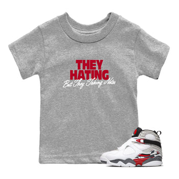 Sneaker Threads – Sneaker Tees To Match Air Jordan 8 Bunny – They Hating But Taking Notes Youth Graphic Tee Heather Grey 1. Perfect for Jordan releases 2025 colorways.